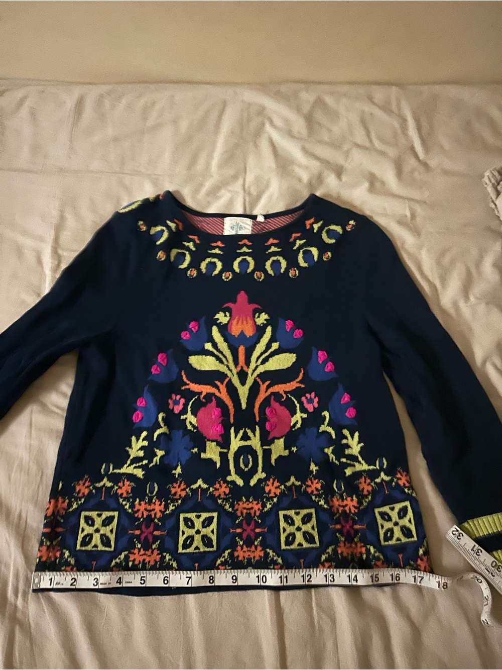 Anthropologie Floral Intarsia Sweatshirt - Picture 4 of 5